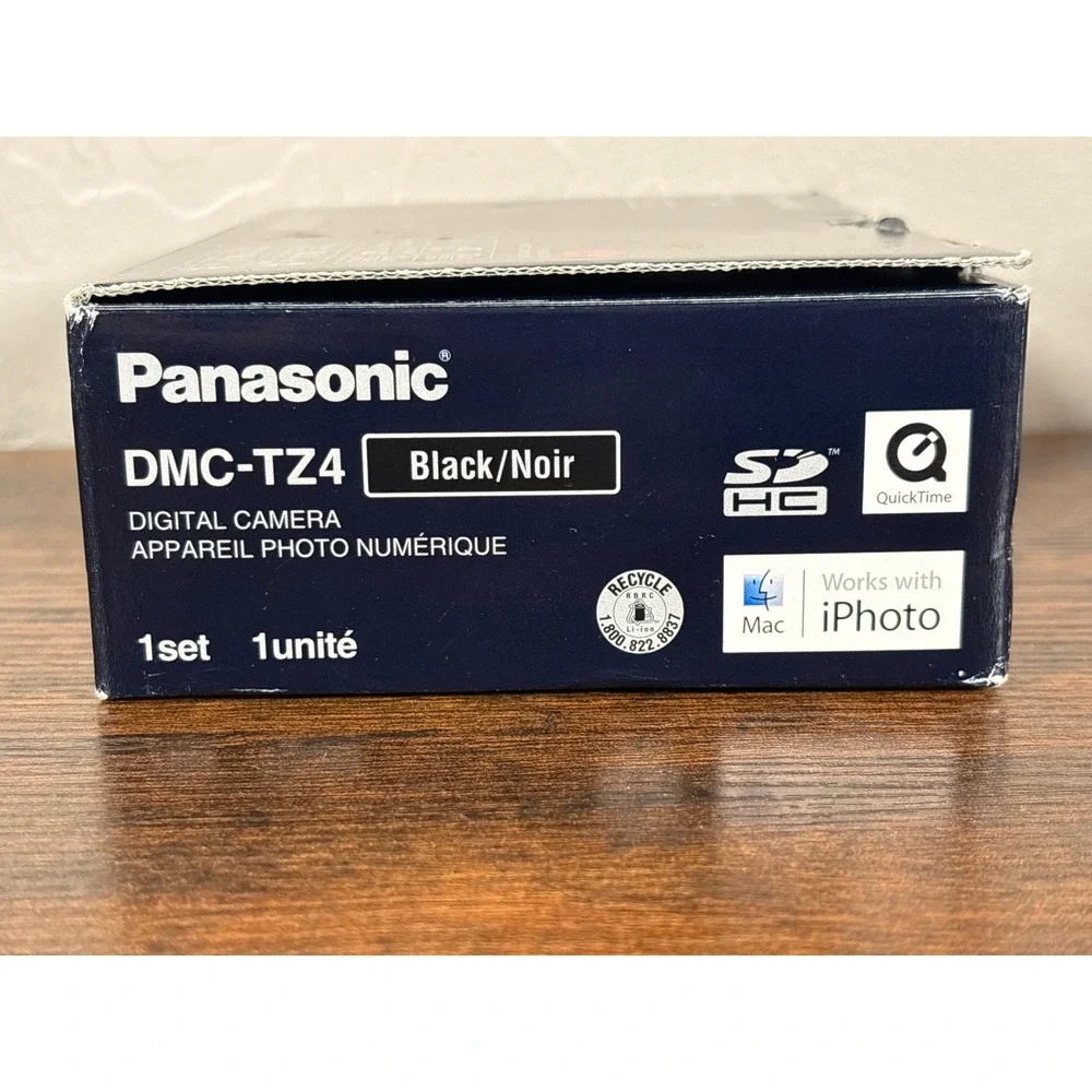 Panasonic Lumix DMC-TZ4 Digital Camera Black 8.1MP 10x Zoom Leica Lens